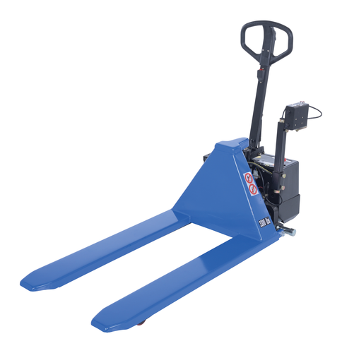 Steel DC Powered Tote Lift Photo Eye 62-1/4 In. x 29 In. x 51-1/4 In. 3000 Lb. Capacity Blue
