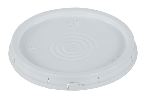 Pail Lid - White Plastic w/ Tear-Tab