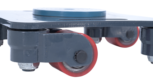 Steel Multi Direction Machinery Skate 12 In. Length x 12 In. Width x 4-7/16 In. Height 6,600 Lb. Capacity Blue and Gray