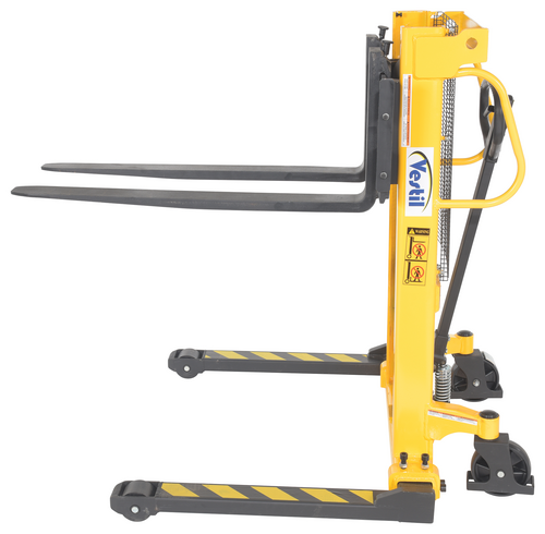 Stacker Manual Pump 3 - 35 In. 2,000 Lb. Capacity Black / Yellow