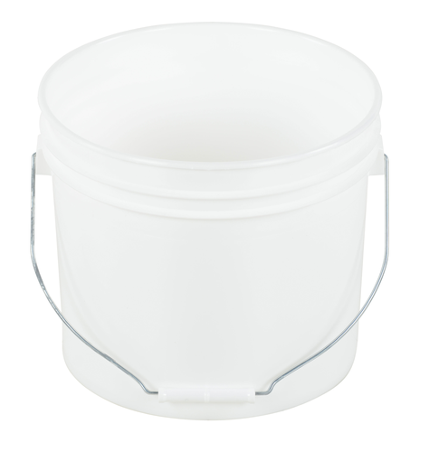 Pail w/ Steel Handle - White - 2 Gallon