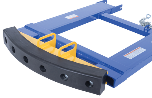 Steel Fork Truck Hook Base 32 In. Length With Steel/Rubber Push Bumper-Attachment to 2 In. Receiver 15 In. x 28 In. x 5-3/4 In Blue/Yellow