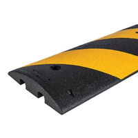 Thumbnail for 4 ft Easy Rider® Speed Bump, Recycled Rubber, Yellow/Black - GNRS2411YB
