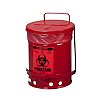 6-Gallon Biohazard Waste Can - Red