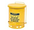 Justrite 6-Gallon Oily Waste Can - Yellow