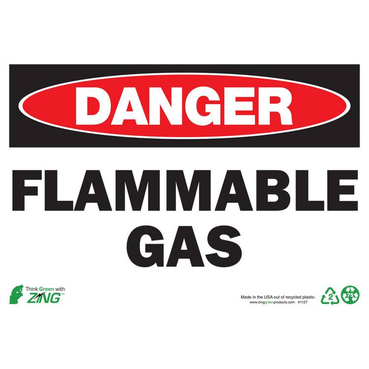 ZING Eco Safety Sign, Danger, 7X10- Model 1127A