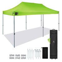 Thumbnail for Ergodyne® SHAX® 6015 Heavy-Duty Pop-Up Tent, 10' x 20', Lime, 1/Each