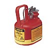 Thumbnail for Justrite 1/2-Gallon Poly Type I Safety Can - Red