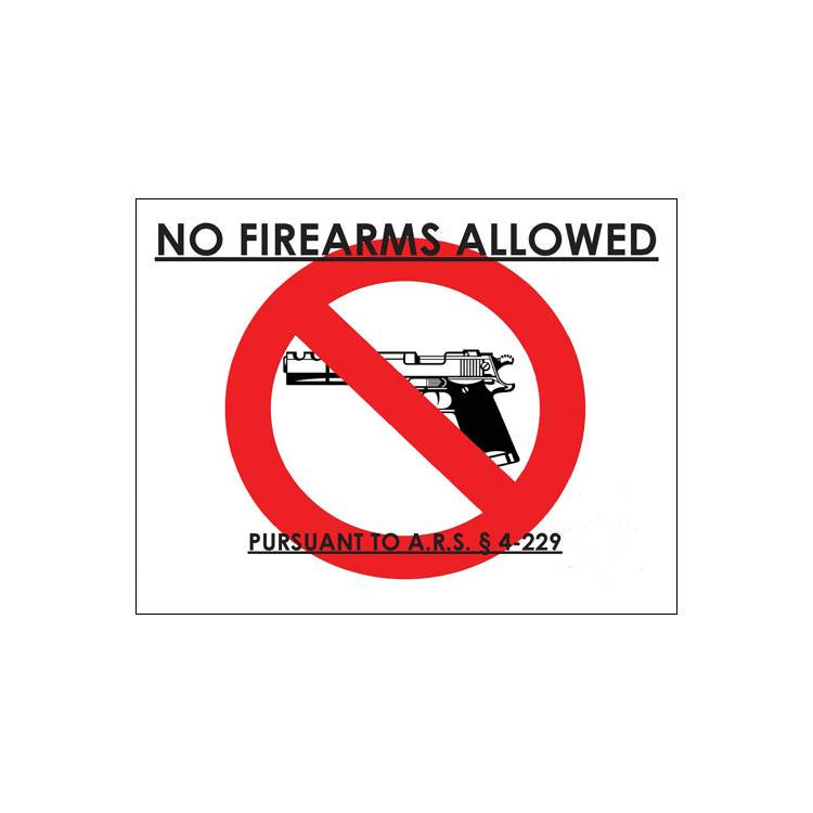 ZING Concealed Carry Sign, 7X10- Model 1800A