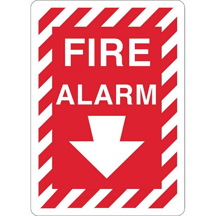 ZING Safety Sign, FIRE ALARM, 10X7- Model 1891