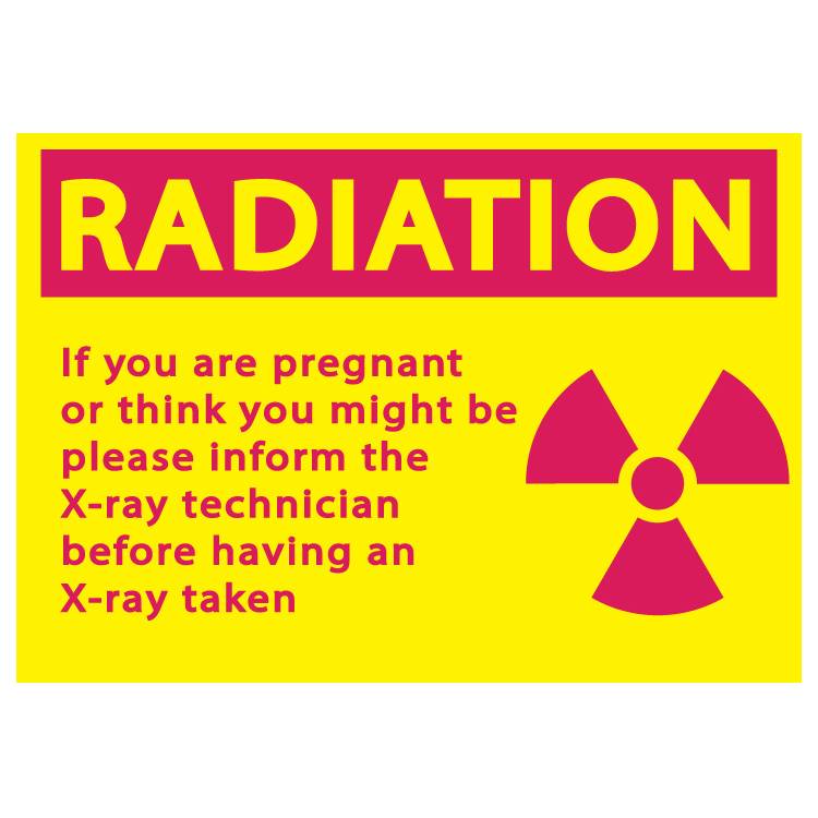 ZING Safety Sign, RADIATION, 7X10- Model 1933A