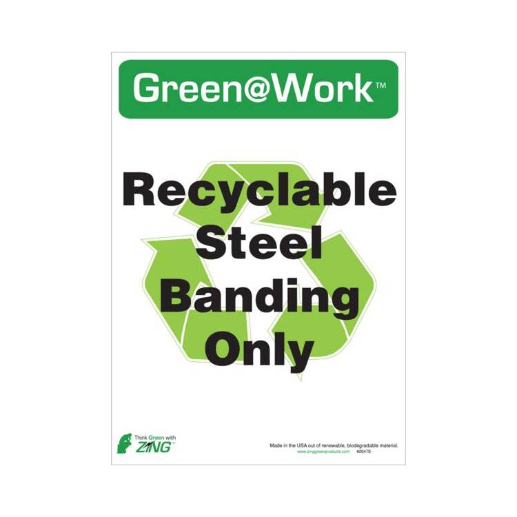 ZING Green At Work Label, 14x10, 5/PK- Model 2047S