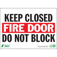 Thumbnail for ZING Eco Safety Sign, Fire Door, 10X14- Model 2083S
