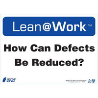 Thumbnail for ZING Lean At Work Sign, 10x14- Model 2162