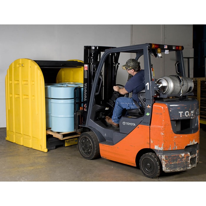 Justrite EcoPolyBlend 4-DrumShed