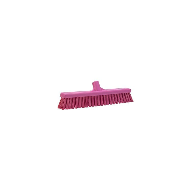 Broom,Push,Soft/Stiff,16.5",PP/PBT,Pink - Model 31741