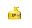 Justrite 2 1/2-Gallon Type 1 Safety Can with Funnel - Yellow
