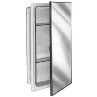 Bradley Bx Recessed Medicine Cabinet w/ Float Glass Mirrored Door