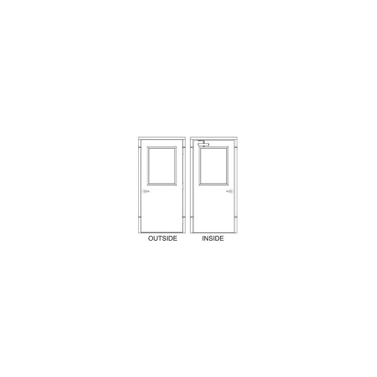 Hollow Metal Doors and Frames - Model HD30x84-1.5-H-LH-CYL