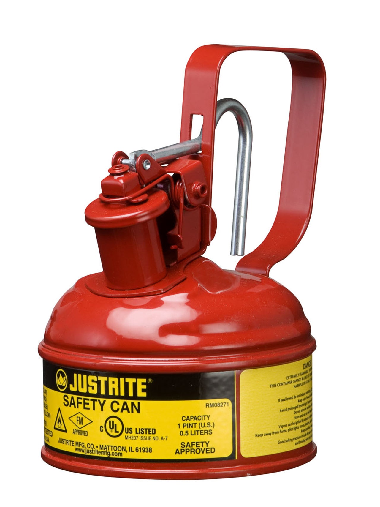 Justrite 1-Pint Steel Type I Safety Can