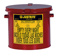 Thumbnail for Justrite 2-Gallon Countertop Metal Oily Waste Can