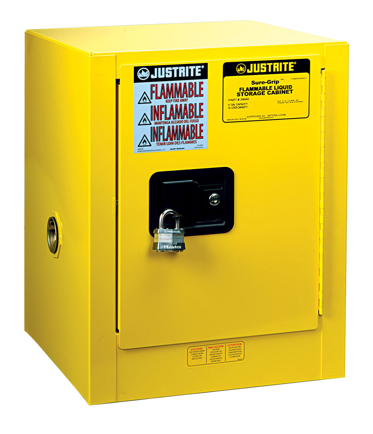 Justrite EX 4-Gallon Self-Closing Safety Storage Cabinet