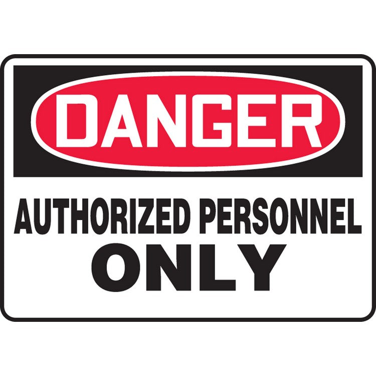 Danger Authorized Personnel Only Sign - Model MADM006VA