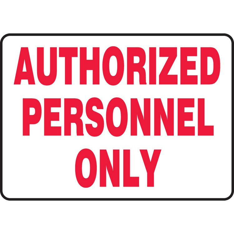 Authorized Personnel Only Sign - Model MADM498VP