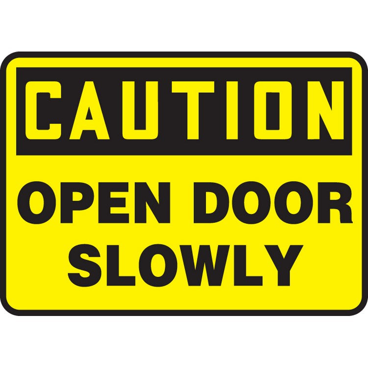 Caution Open Door Slowly Sign - Model MADMC06VS