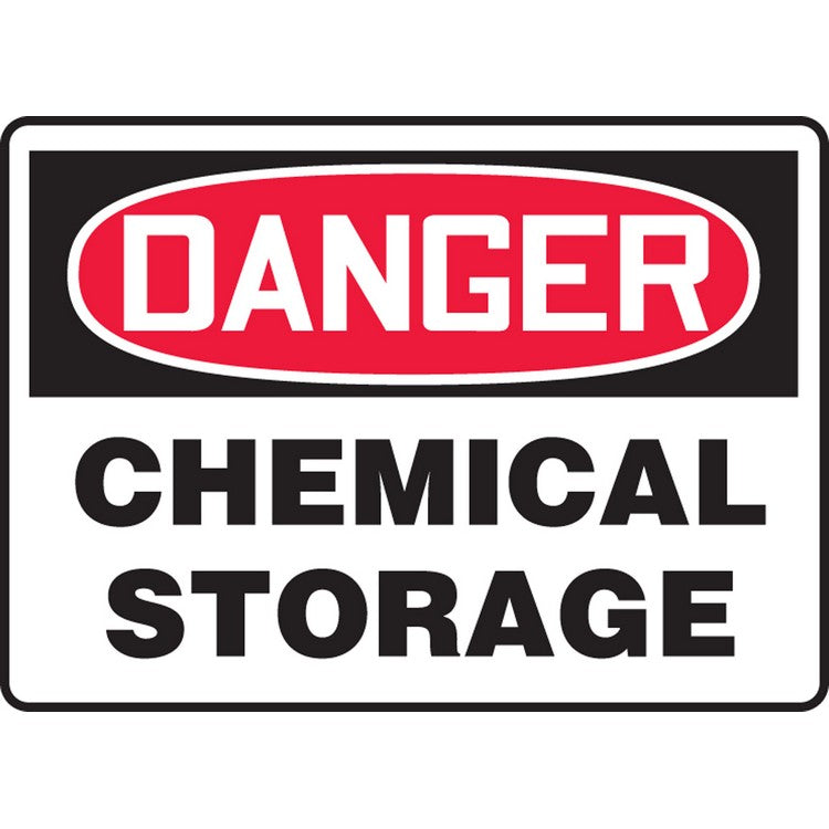 Danger Chemical Storage Sign - Model MCHD35VS