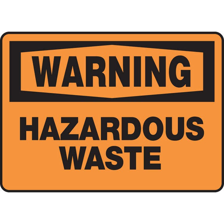 Warning Hazardous Waste Sign - Model MCHL309VP