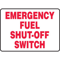 Thumbnail for Emergency Fuel Shut-off Switch Sign - Model MCHL572VP