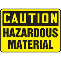 Thumbnail for Caution Hazardous Material Sign - Model MCPGC07VS