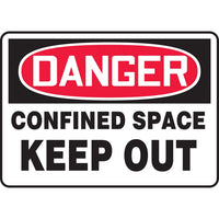 Thumbnail for Danger Confined Space Keep Out Sign - Model MCSP108VA