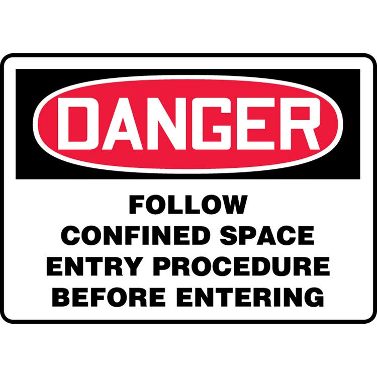 Danger Follow Confined Space Entry Procedure Before Entering - Model MCSPD11VP