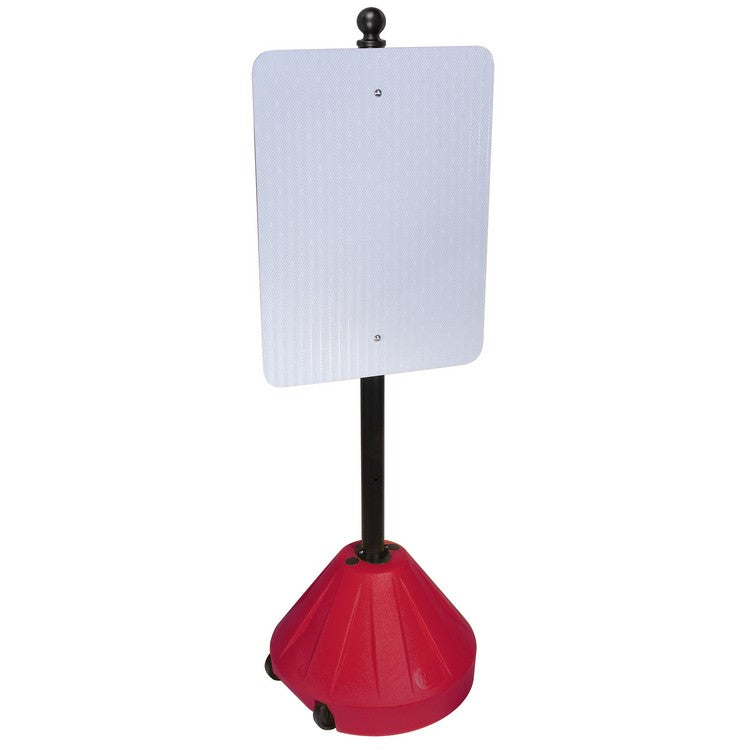 58" Portable Pole 2 Sign Holder - Red