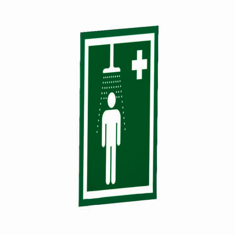 Universal Safety Shower Sign For Wall Mounting