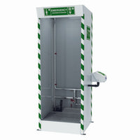 Thumbnail for Hughes Emergency Cubicle Shower, Multi-Nozzle Body Wash with Eye and Face Wash, Sump Pump, 120V
