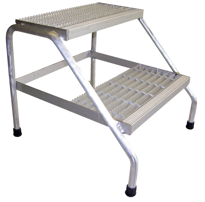 Welded Aluminum Step Stand w/ 2 Steps