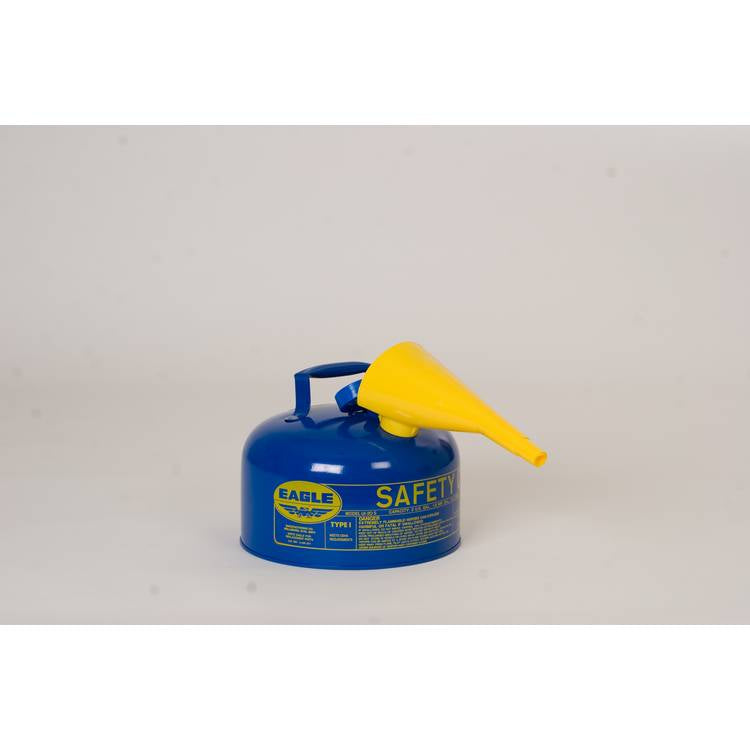 2G Blue Type I Safety Can w/funnel - Model UI-20-FSB