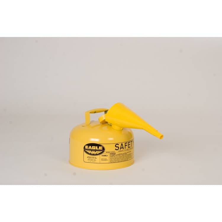 2G Yellow Type I Safety Can w/funnel - Model UI-20-FSY