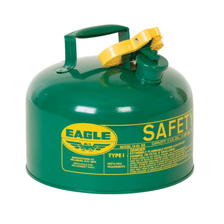 2.5 Gallon Green Type I Safety Can - Model UI-25-SG