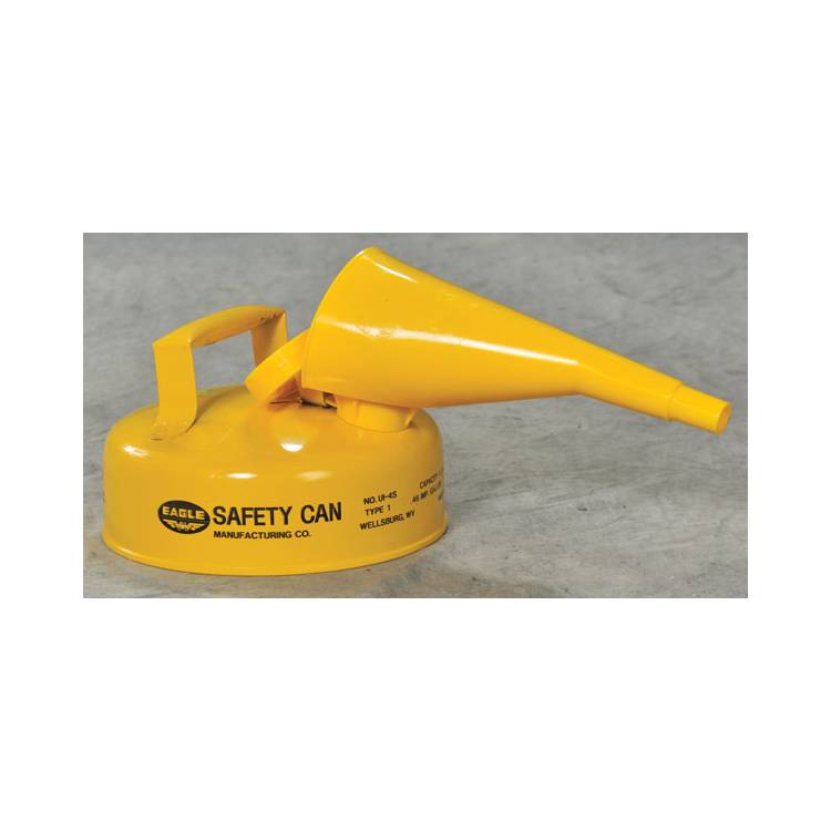 2 Qt. Yellow Type I Safety Can w/funnel - Model UI-4-FSY