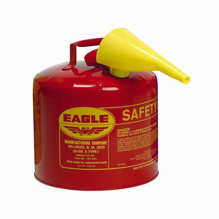 5 gal. Red Type I Safety Can w/Funnel - Model UI-50-FS