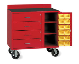 Vari-Tuff Portable Bin Cabinet, (24) 4" x 5" x 3" bins