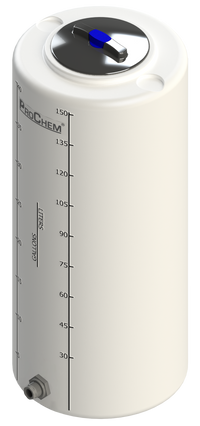 Thumbnail for 40 Gal ProChem® Vertical Tank w/Bulkhead Fittings - Twist Lid 8