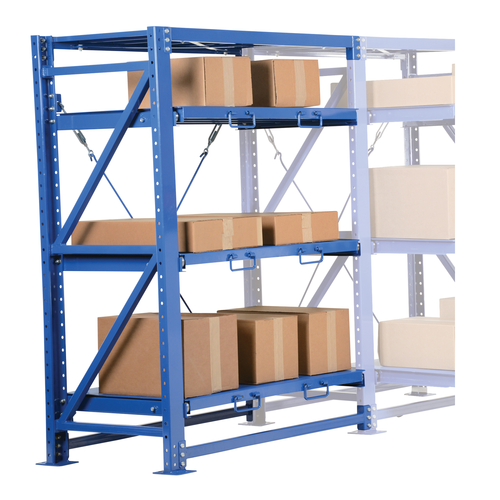 Steel Roll Out Shelving-Add On Unit 32"l X 57"w X 80"h 6,000 Lb. Capacity Blue