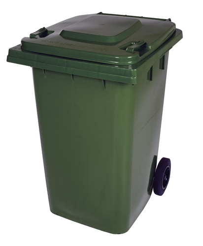 High Density Polyethylene 95 Gallon Trash Can Green