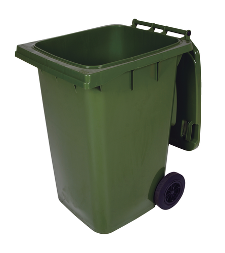 High Density Polyethylene 95 Gallon Trash Can Green