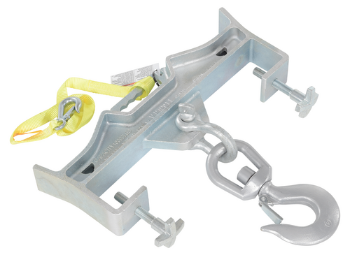 Steel Double Swivel Hoist Optioning Hook 3 In x 23 In x 21-5/8 In 10000 Lb. Capacity Silver